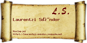 Laurentzi Sándor névjegykártya