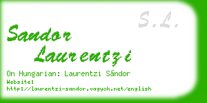 sandor laurentzi business card