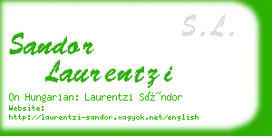 sandor laurentzi business card